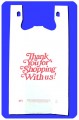1/6 Barrel Heavy Duty Italic 'Thank You' Print White EMBOSSED T-SHIRT BAG 18 mic   