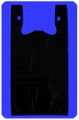 1/6 Barrel Strong Plain Black T-SHIRT Bags Embossed 17 mic 