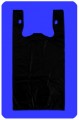 1/8 Barrel Black Plain Embossed T-Shirt BAG 16 mic  (10"x5"x18") 